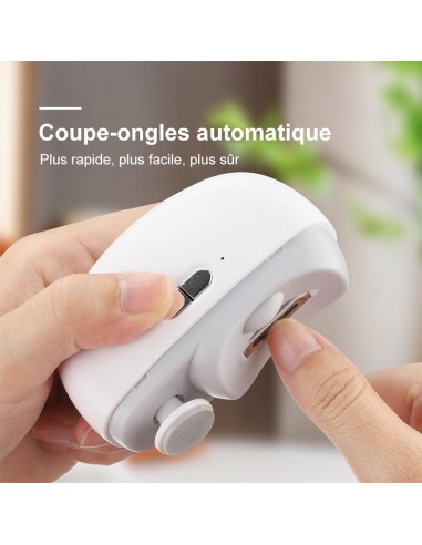 2 en 1 Coupe-ongles Électrique Automatique avec Polissage brillant des détails fins