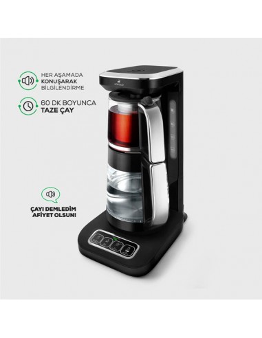 KARACA ROBOTEA THEIERE PRO 4IN1 PARLANTE EN VERRE BLACK CHROME d'Europe débarque