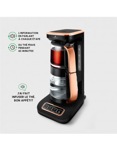 KARACA ROBOTEA THEIERE PRO 4IN1  PARLANTE EN VERRE BLACK COPPER les ligaments