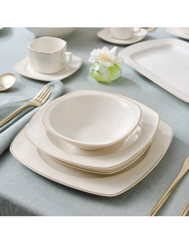 KARACA SERVICE DE TABLE TIMELESS GOLD 59 PIECES 12 PERSONNES en ligne