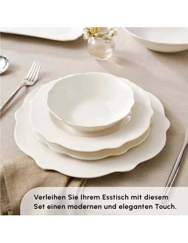 KARACA SERVICE DE TABLE VERA WHITE 12 PERSONNES 59 PIECES l'achat 