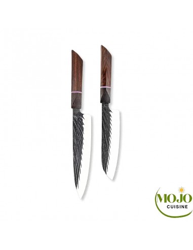 Set 2 couteaux de cuisine CarbonWood de France