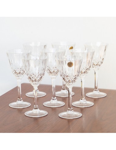 8 verres à vin en cristal ciselé - Italy store