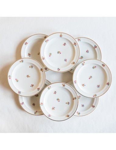 8 assiettes plates en porcelaine de Limoges de France