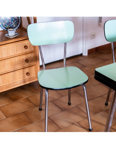 Table et chaises en formica vert d'eau Jusqu'à 80% De Réduction