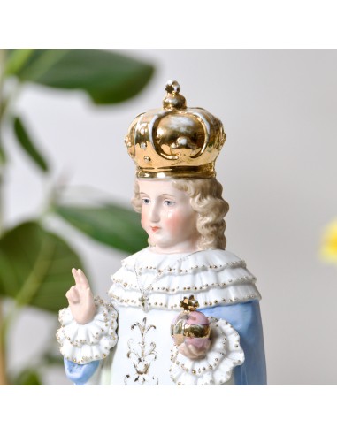 Statue XIXe Jésus de Prague en porcelaine prix pour 