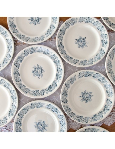 10 assiettes terre de fer XIXe - Longwy "Russe" en stock