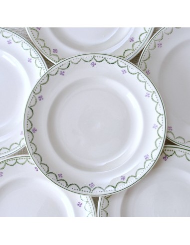 12 assiettes plates Longwy "Violetta" Comparez plus de prix