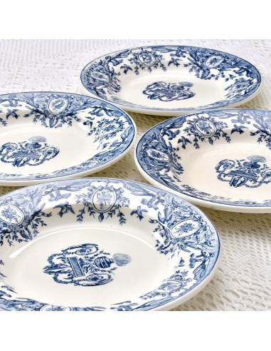 4 assiettes XIXe Clairefontaine Léon Graves "Louis XVI" - terre de fer prix pour 