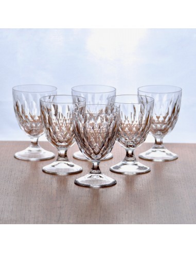 6 verres anciens en cristal Villeroy & Boch hantent personnes