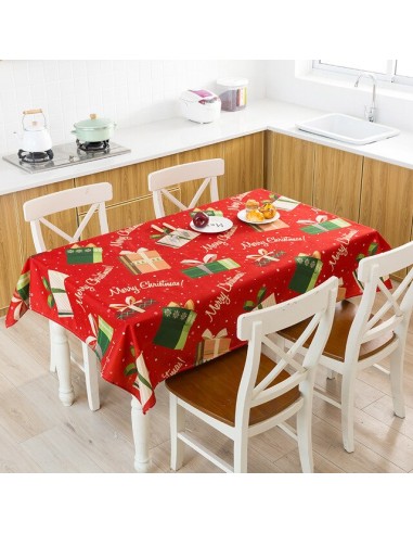 Nappe Noël  Cadeaux Rouge Et Vert hantent personnes