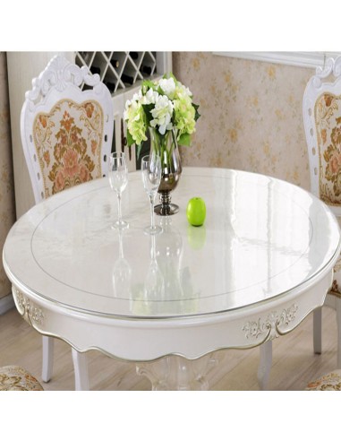 Nappe Transparente  Ronde 80cm plastique Pour