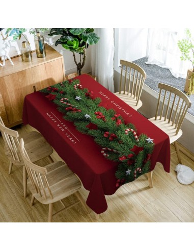 Nappe Noël   Rouge et Vert Par le système avancé 