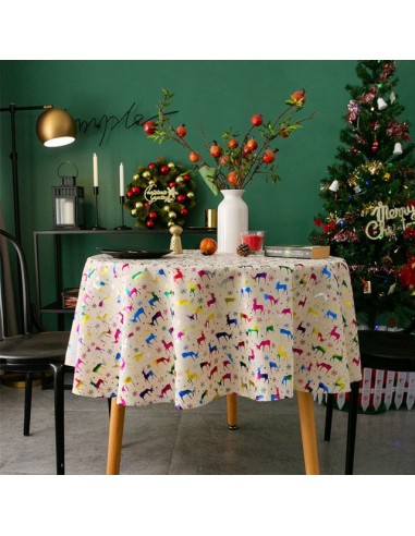 Nappe de Noël Brodée soldes