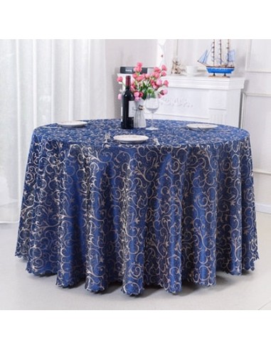 Nappe Ronde  Table Bleu Marine Par le système avancé 