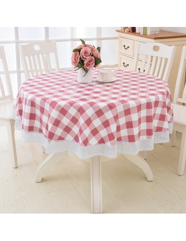 Nappe Ronde  à Carreaux Rouge et Blanc pas cheres