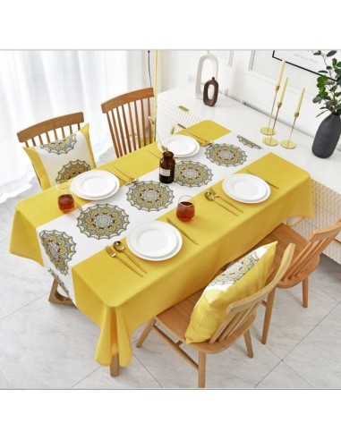 Nappe Rectangulaire  Design Jaune de pas cher