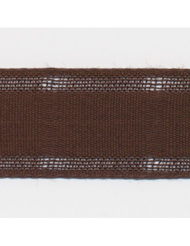 Cotton Gauze Ribbon 36 Dark Brown Paris Déstockage Promo